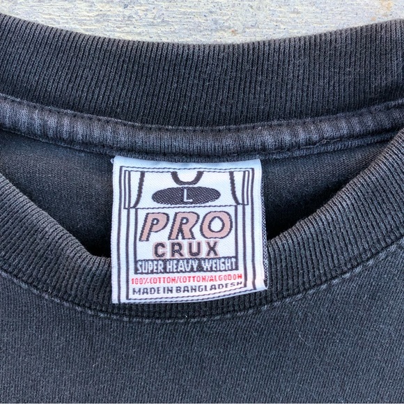 Vintage Style Raider Nation Skull Logo Black Pro Crux Tee - Size Large - Picture 6 of 7